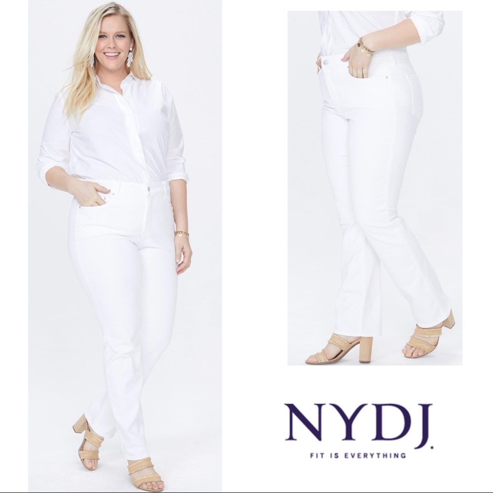 NEW NYDJ Optic White Marilyn Straight Jeans